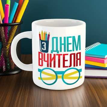 Чашка з написом для вчителя Подарунок на День Вчителя 7274-ч фото