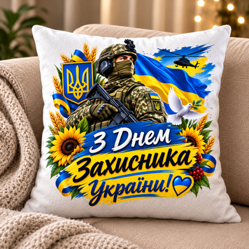 Плюшева подушка на подарунок до Дня Захисника України 2719 фото